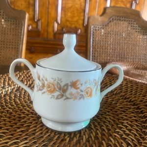 Vintage Carlton Rosealyn porcelain japan sugar bowl